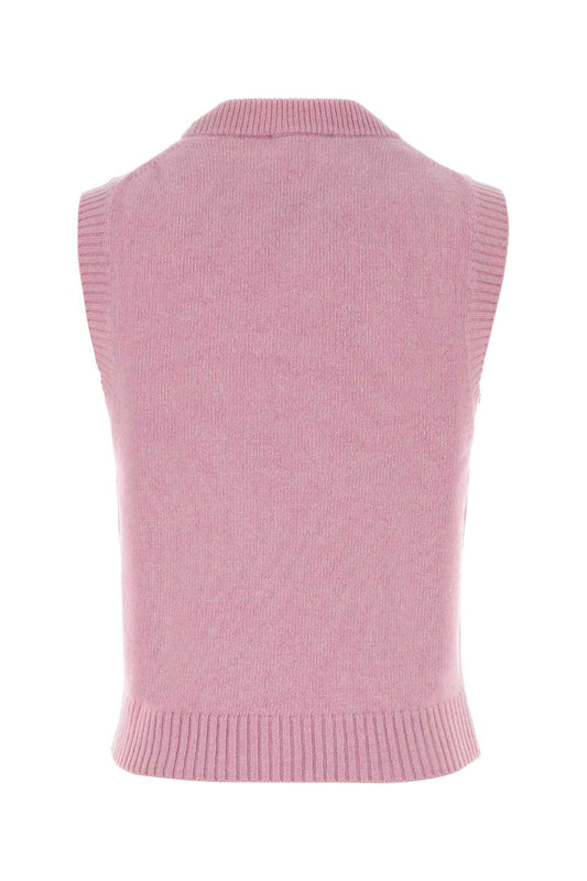 Ganni Graphic wool vest