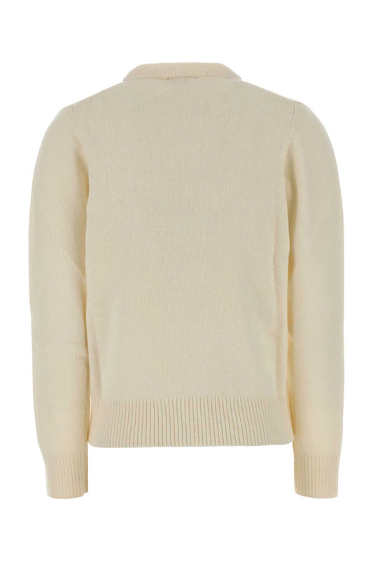 Graphic Wool Sweater Teddy Mushroom KNITWEARS