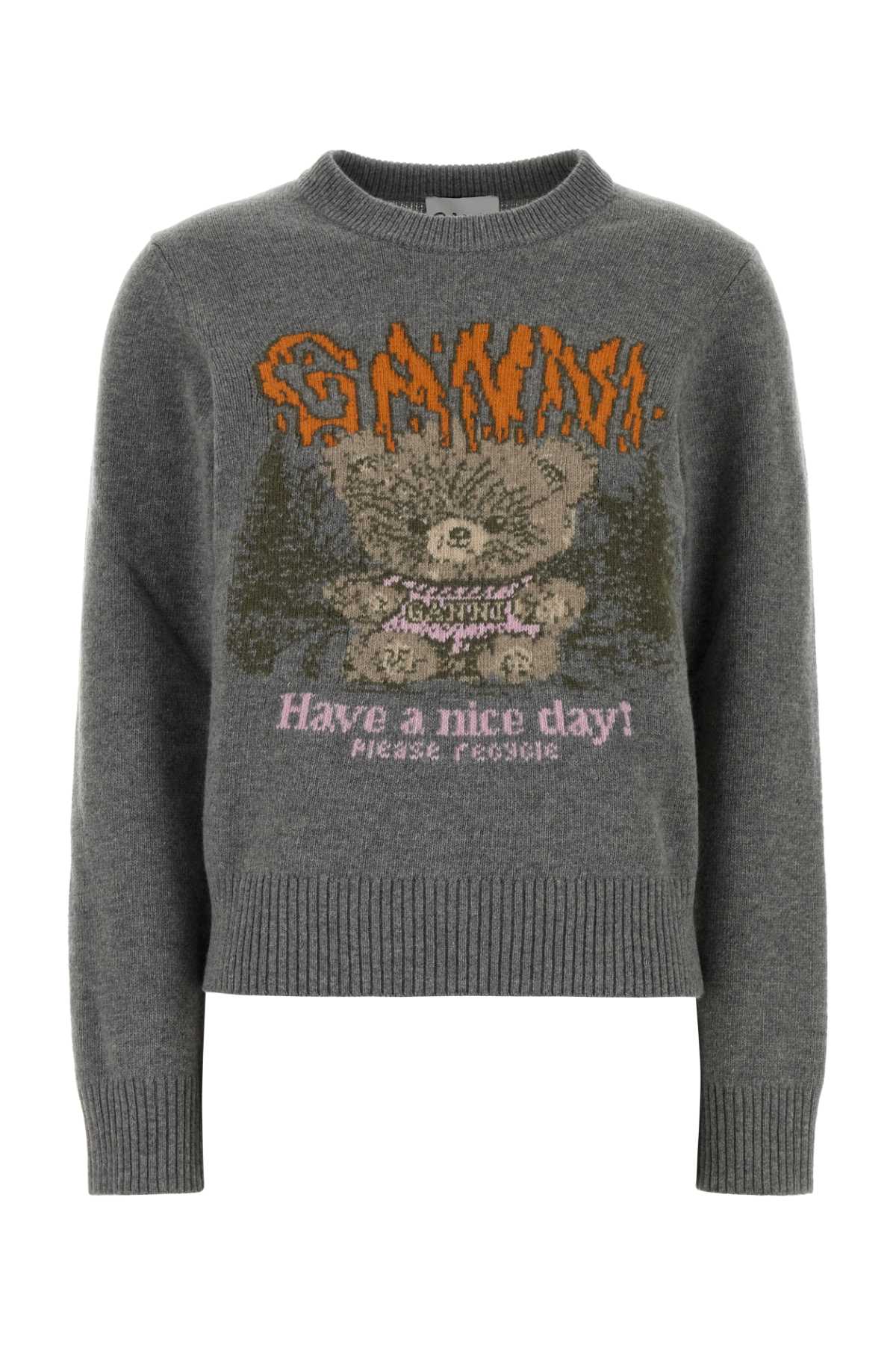 GRAPHIC WOOL SWEATER TEDDY SWEATSHIRTS