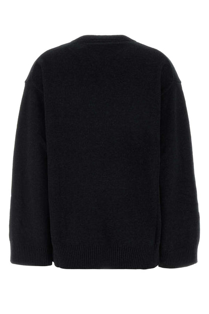 Graphic Wool Oversized Sweater Flowers KNITWEARS