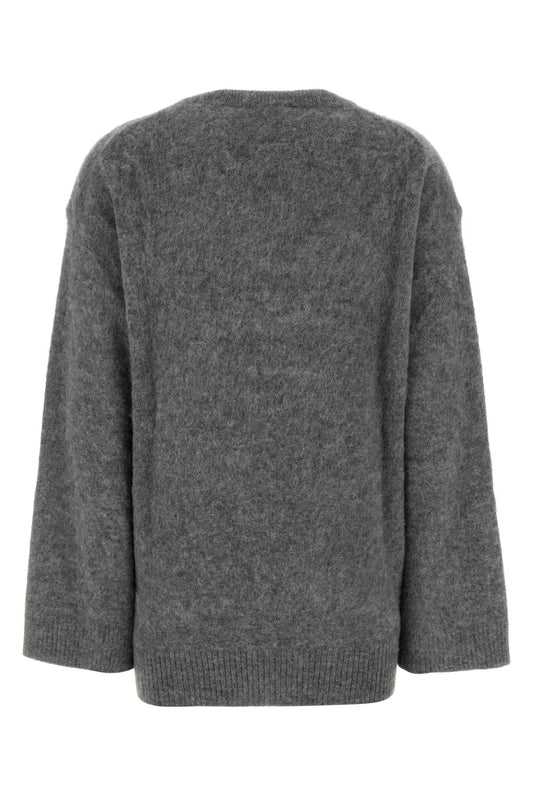 Brushed Alpaca OS Sweater Mushroom Teddy KNITWEARS