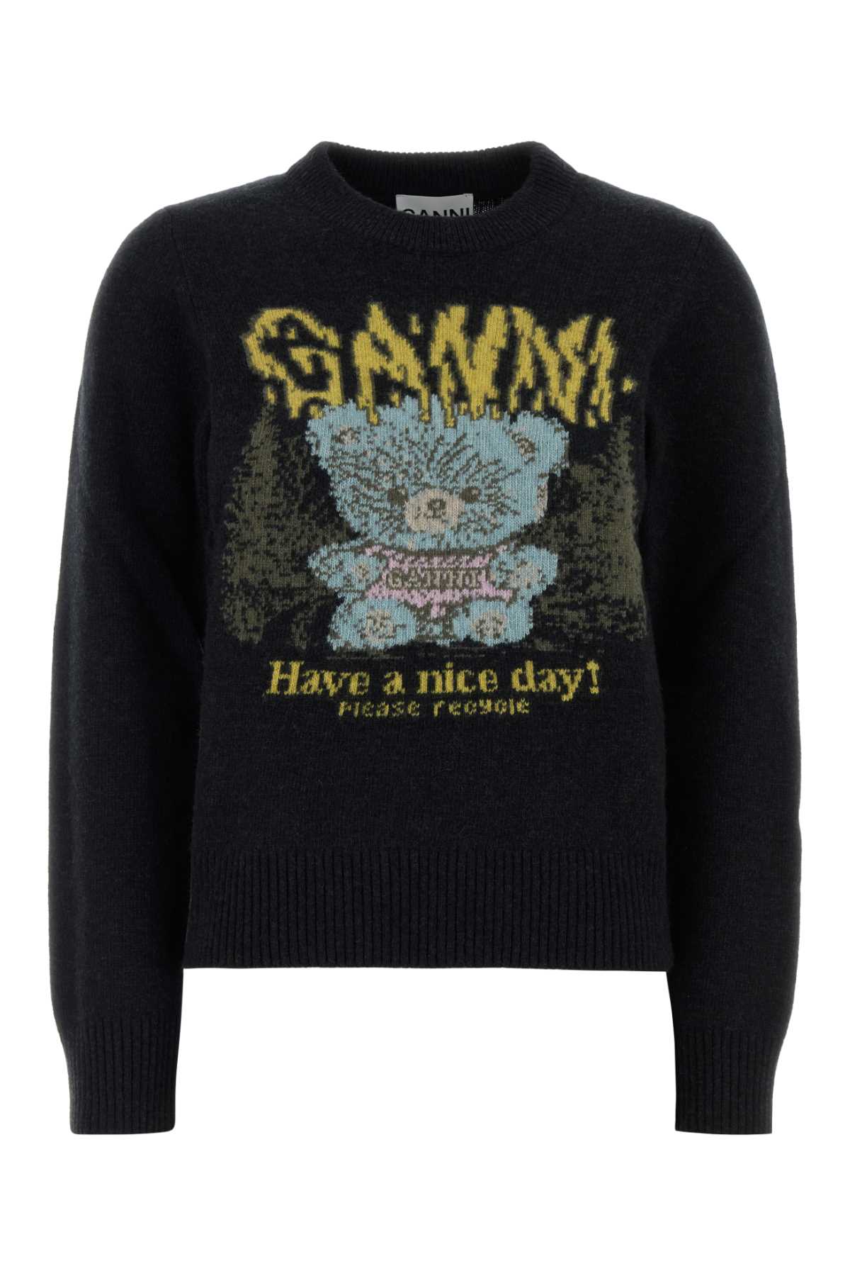 Graphic Wool Sweater Teddy KNITWEARS