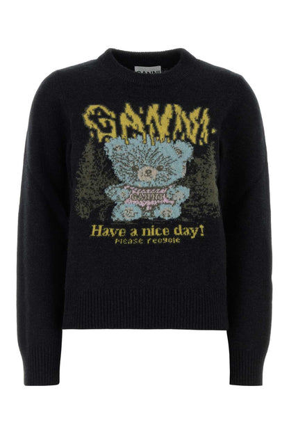 Graphic Wool Sweater Teddy KNITWEARS