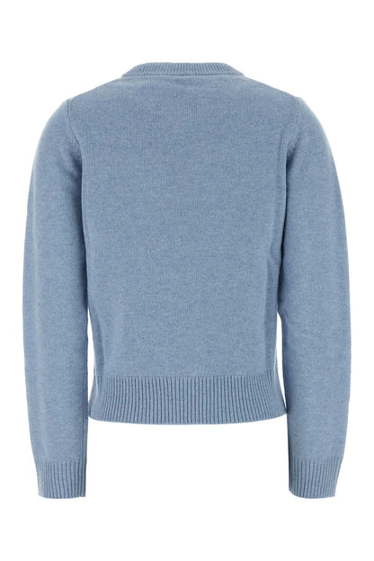 Graphic Wool Sweater Flowers KNITWEARS