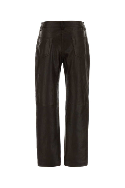 PF26 LEATHER 18 PANTS DARK BROWN PANTS