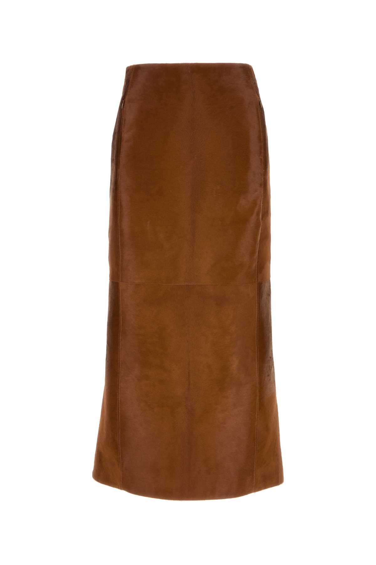 PENCIL SKIRT PONY HAIR CALFSKIN SKIRTS