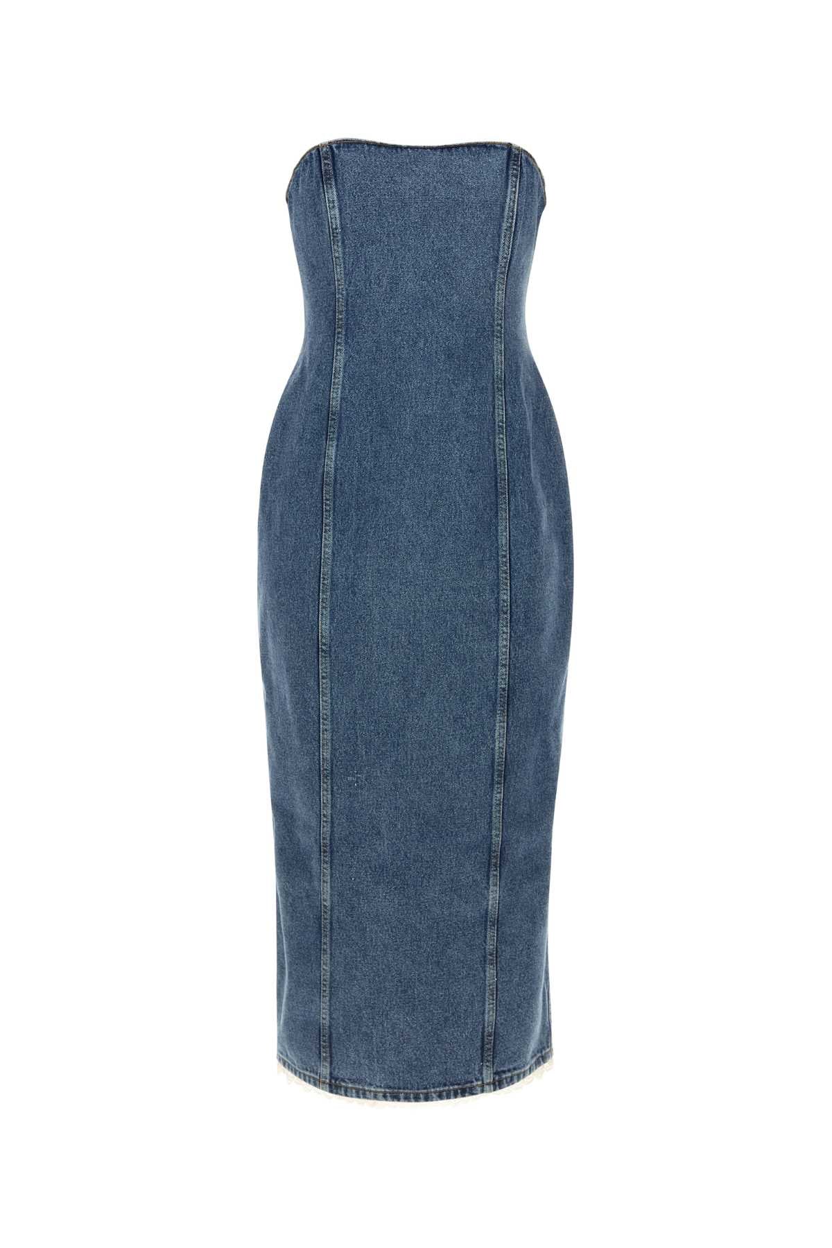 RE26 DENIM 19 DRESS DARK BLUE DRESSES