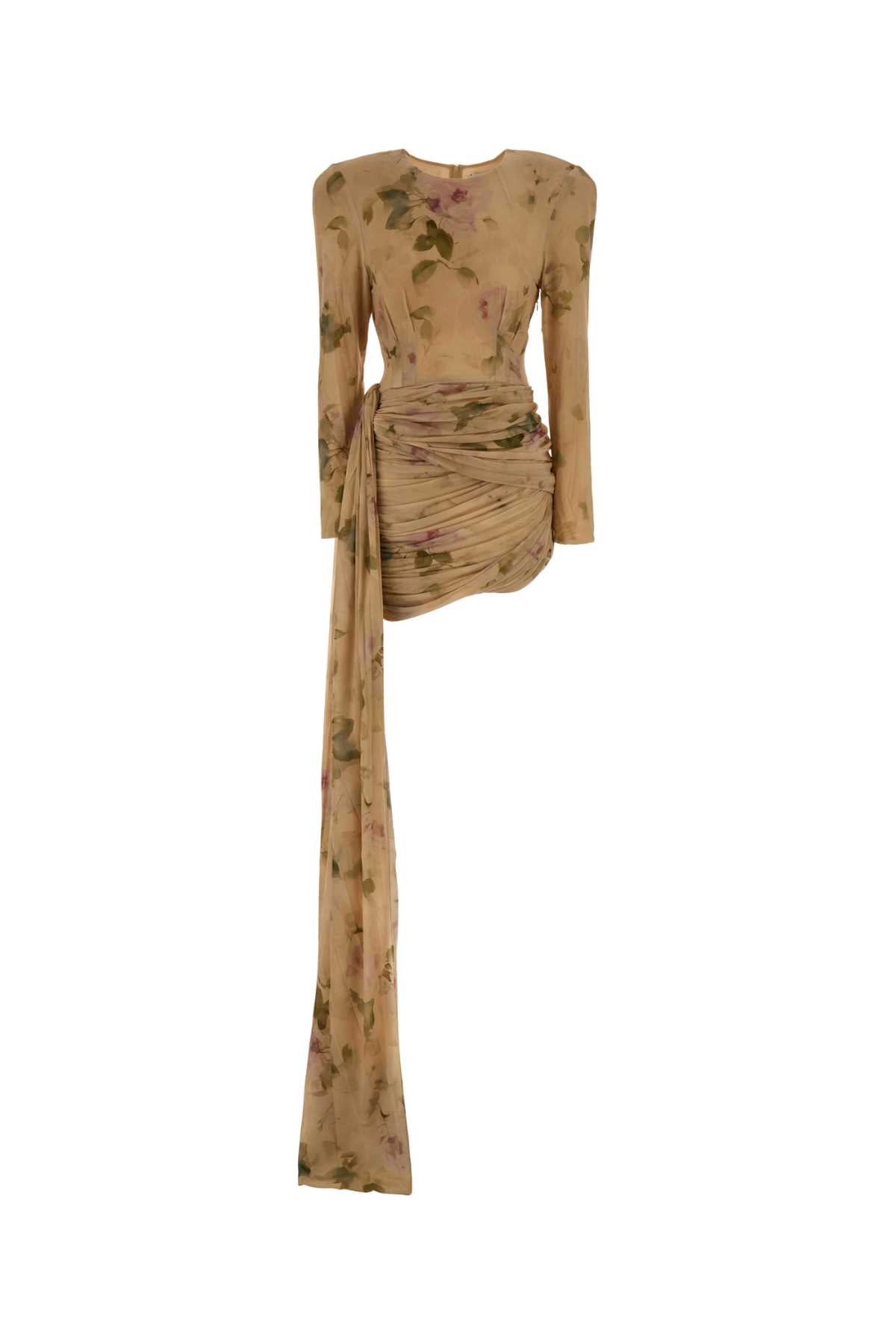 AW26 DRESS 06 BEIGE PRINT DRESSES