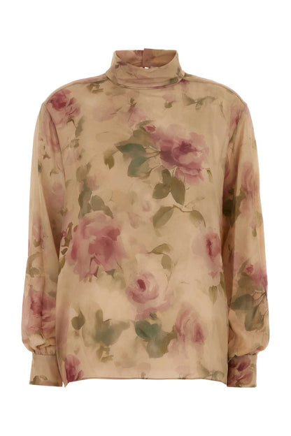 AW26 BLOUSE 04 BEIGE PRINT TOPS