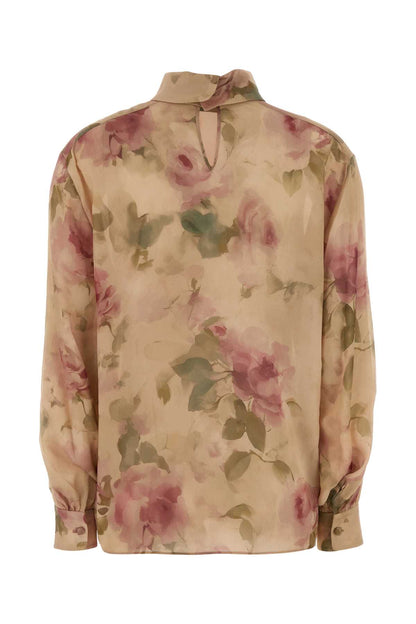 AW26 BLOUSE 04 BEIGE PRINT TOPS