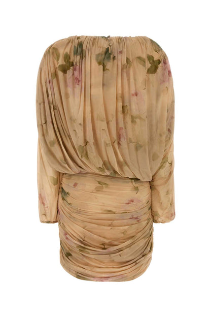 AW26 DRESS 07 BEIGE PRINT DRESSES