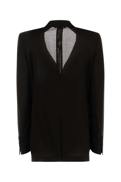 LIGHT VIRGIN WOOL DOUBLE BREASTED JACKET BLAZERS AND VESTS