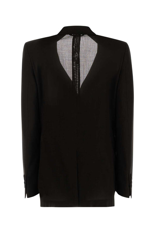 LIGHT VIRGIN WOOL DOUBLE BREASTED JACKET BLAZERS AND VESTS