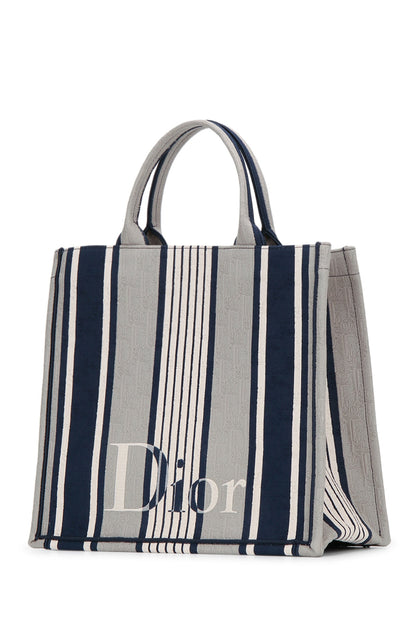 DIOR BOOK TOTE M FAB/EMBROID HANDBAGS