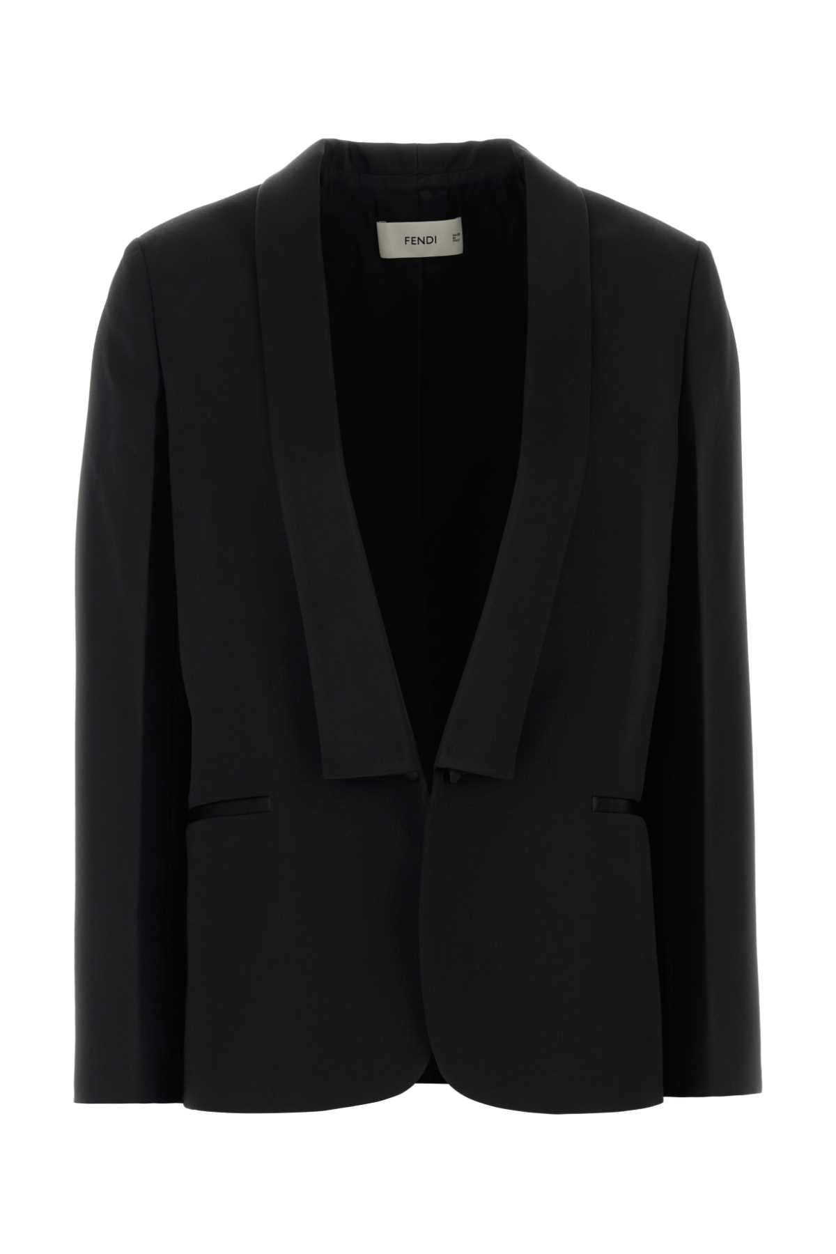 JACKET GRAIN DE POUDRE+SATIN BLAZERS AND VESTS