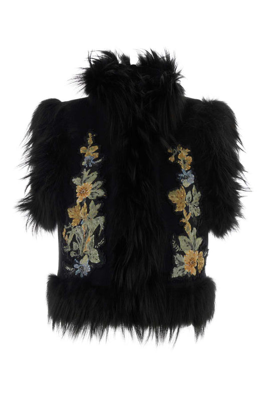 GILET PANNO + FLORAL BLAZERS AND VESTS