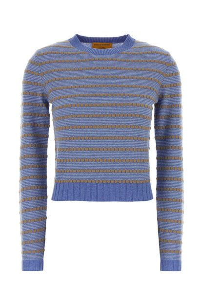 Pebble Stripe Shrunken Crew KNITWEARS