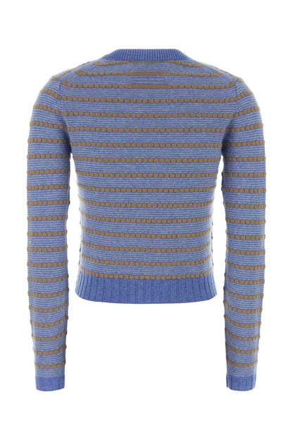 Pebble Stripe Shrunken Crew KNITWEARS