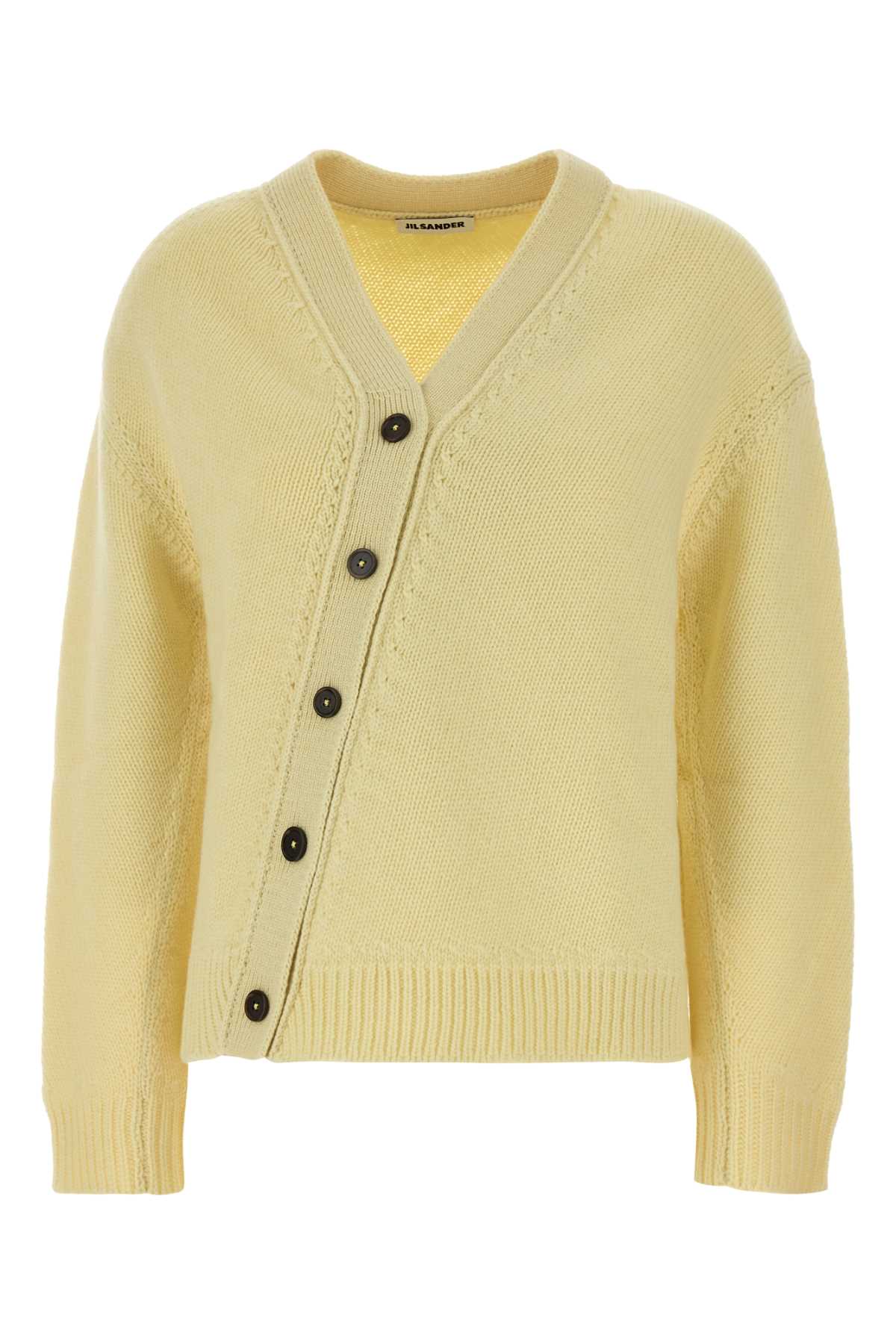 Jil Sander Ls vn cardigan w/ diagonal opening