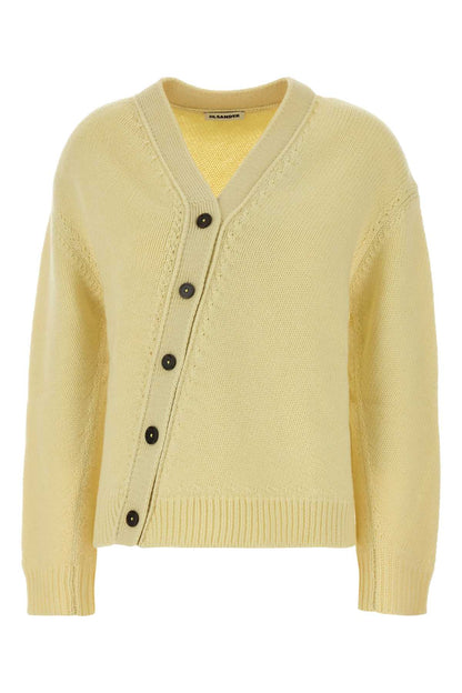 Jil Sander Ls vn cardigan w/ diagonal opening