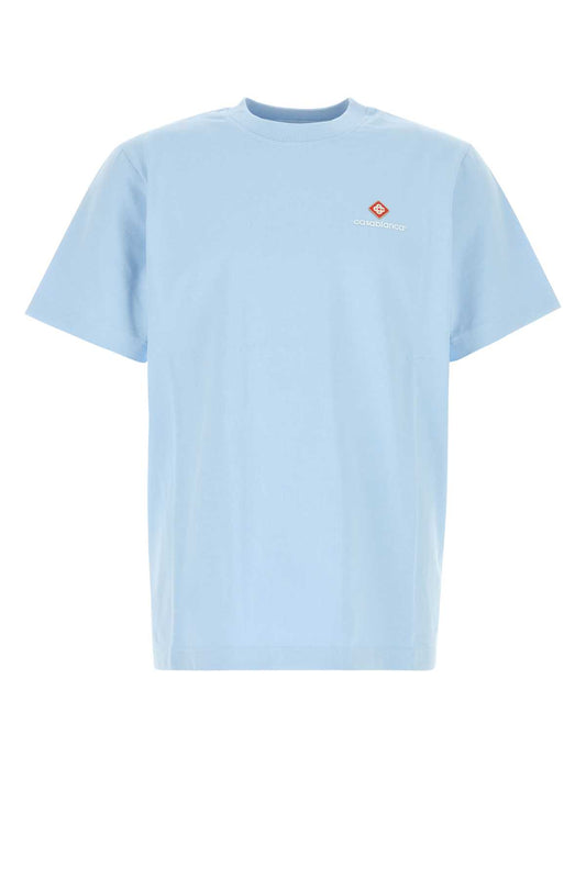 PALE BLUE JERSEY CORE LOGO T-SHIRTS