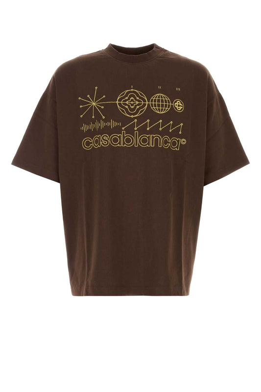 DARK BROWN JERSEY CODE DE CIVILISATION T-SHIRTS