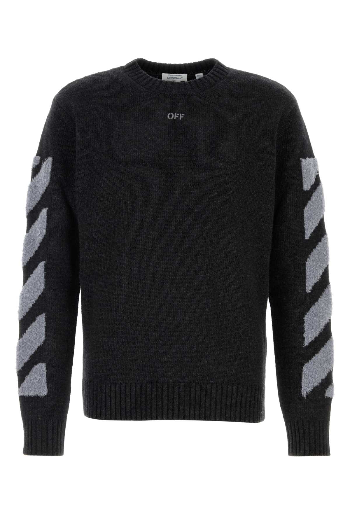 DIAG FUZZY KNIT CREWNECK KNITWEARS