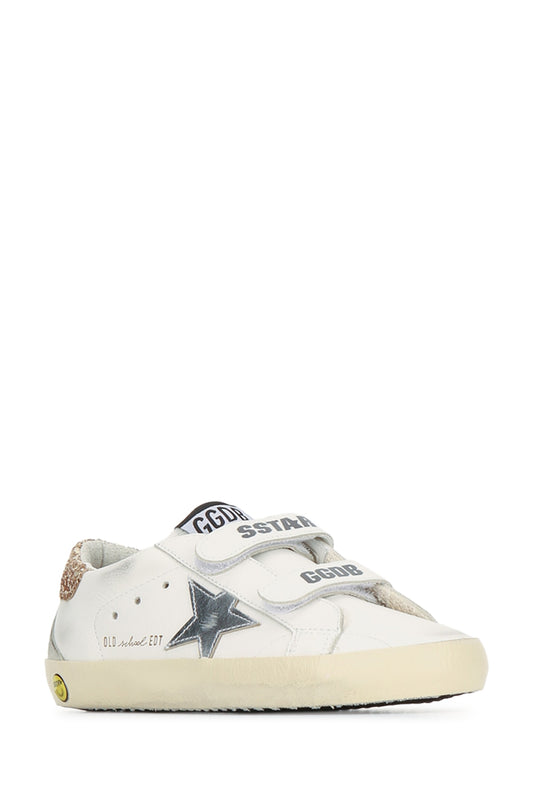 Golden Goose Kids Old school leather upper laminated star glitter he