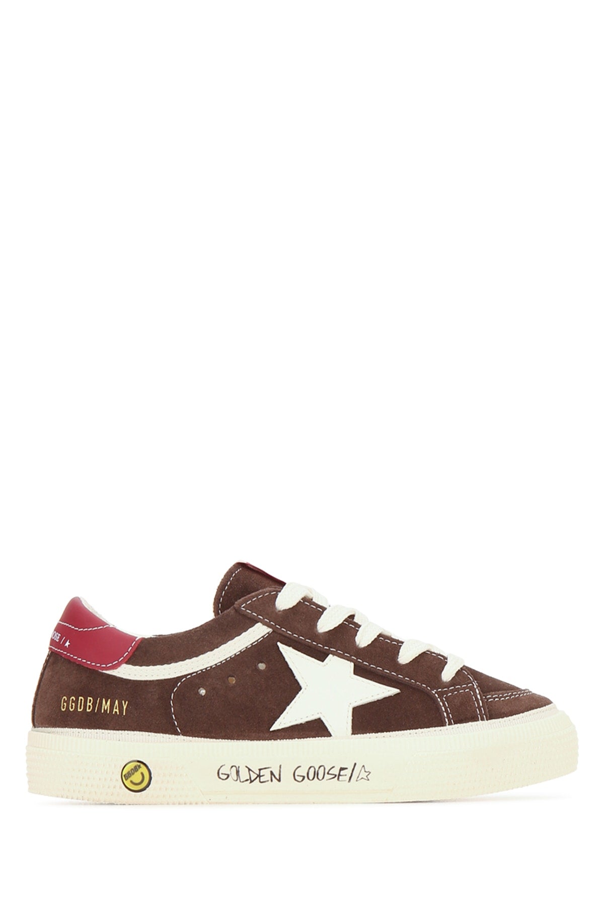 Golden Goose Kids May suede upper and toe leather star and heel sign