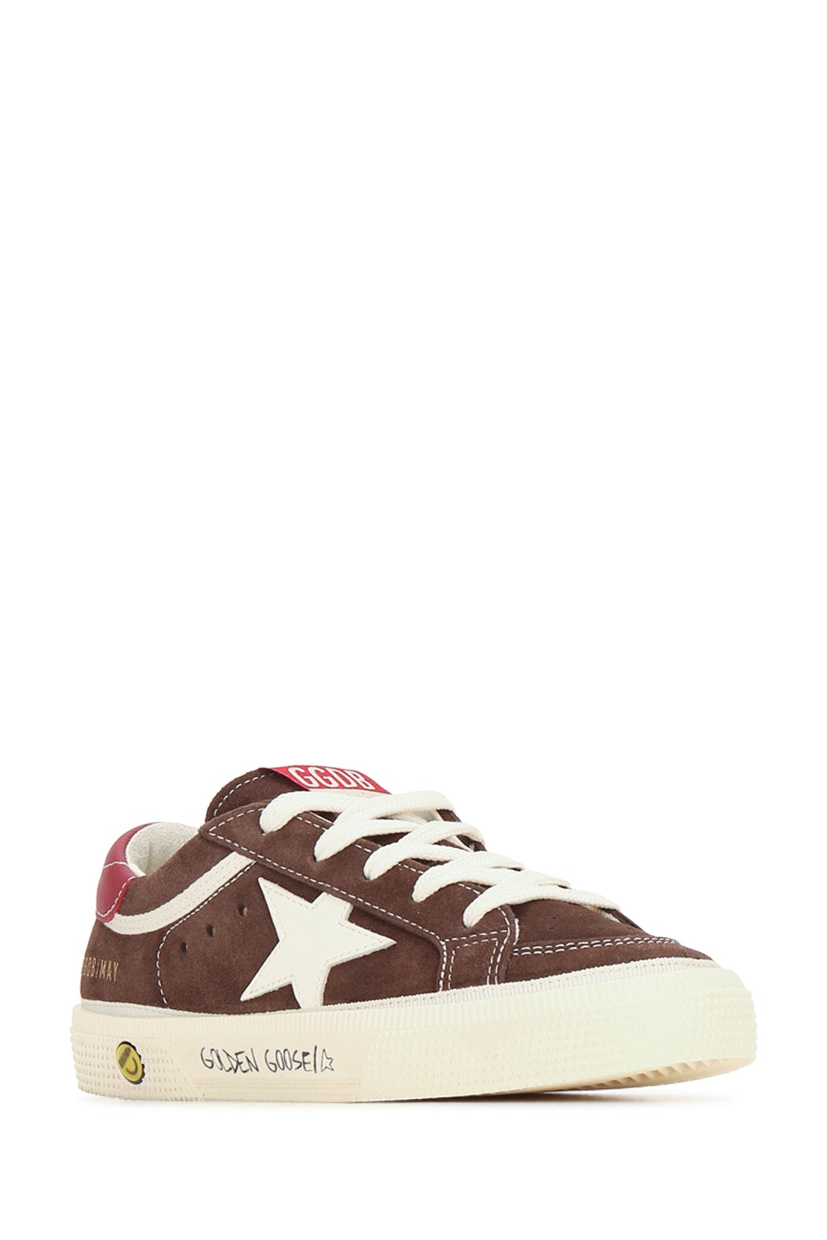 Golden Goose Kids May suede upper and toe leather star and heel sign