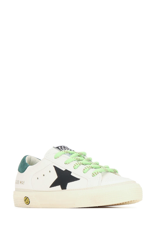 Golden Goose Kids May nappa upper toe and tongue leather star suede