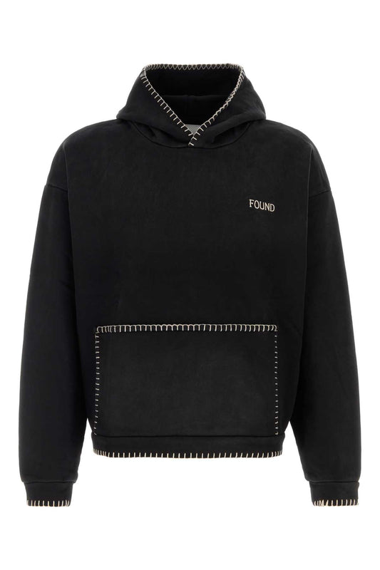 Found Stitched border distressed logo hoodie