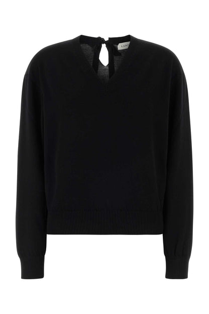 Lanvin Maglione v neck dettaglio nodo