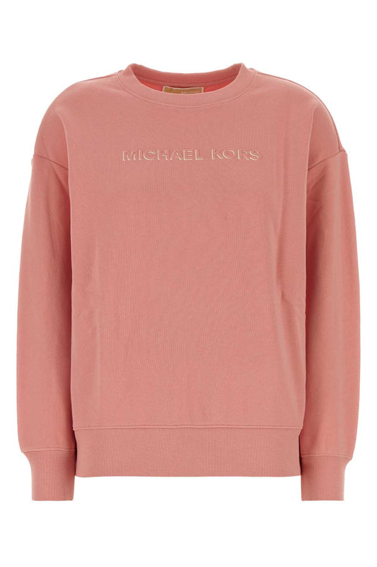 Michael By Michael Kors Mk shdw embssed logo crew