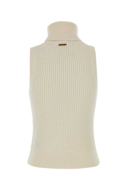 Michael By Michael Kors Cotton slvless turtle nk