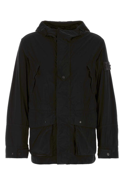 Stone Island Short parka - black