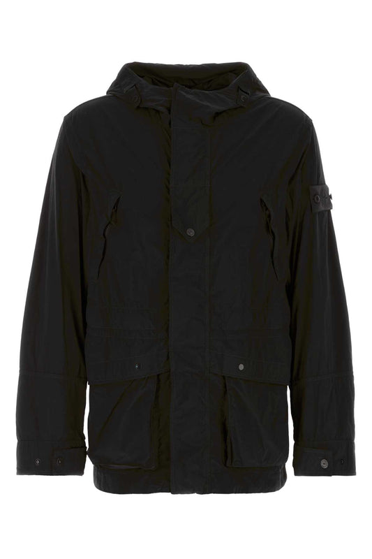 Stone Island Short parka - black