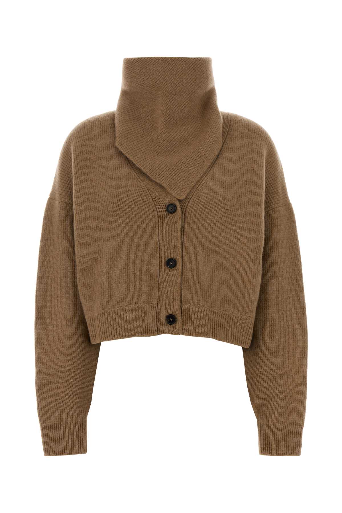 CARDIGAN WITH DETACHABLE SCARF KNITWEARS
