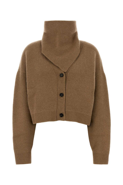 CARDIGAN WITH DETACHABLE SCARF KNITWEARS