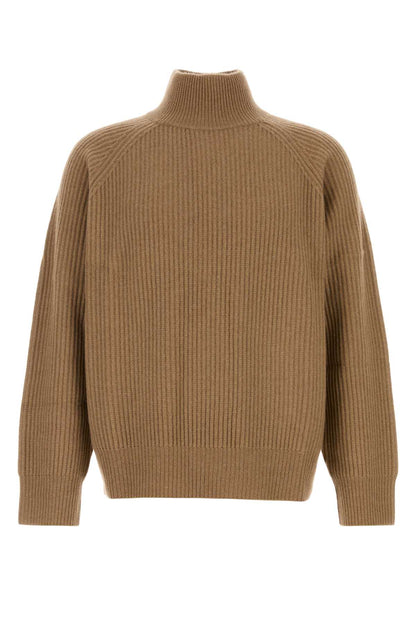 RIBBED SWEATER WITH COLLAR KNITWEARS