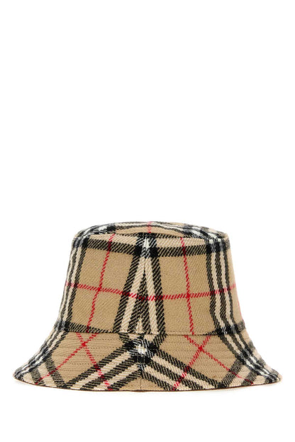 MH WOOL CHECK BUCKET HATS AND HAIRBANDS