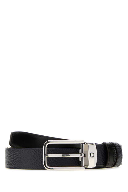 Montblanc Rectangular 30 mm belt in grain leather