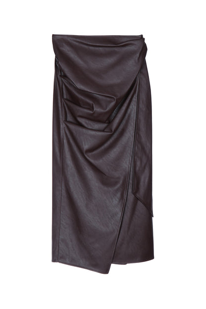 GONNA LONGUETTE ECO PELLE SKIRTS