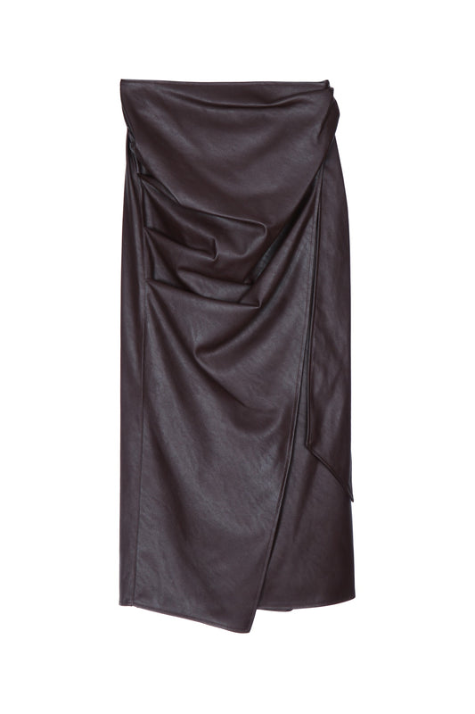GONNA LONGUETTE ECO PELLE SKIRTS