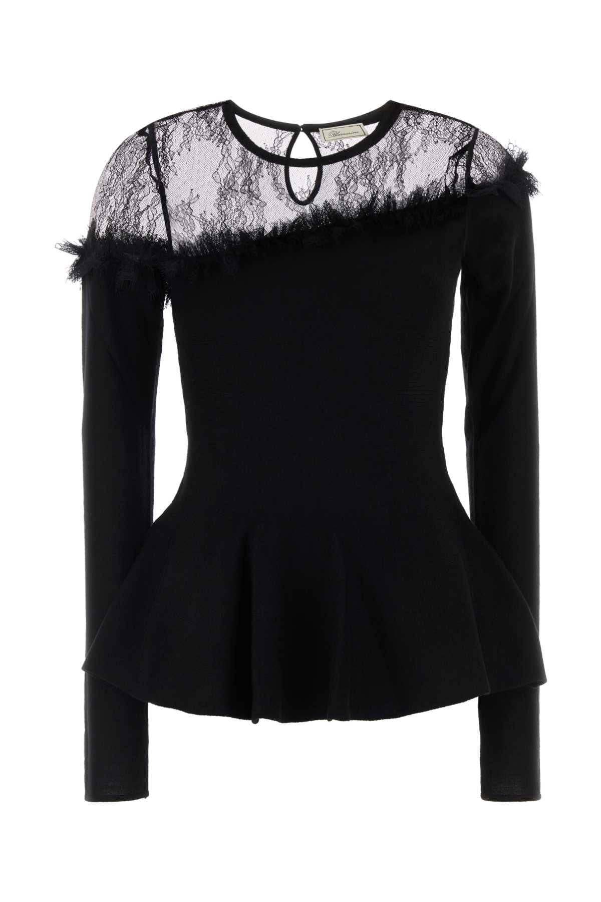 MAGLIA INSERTO PIZZO KNITWEARS