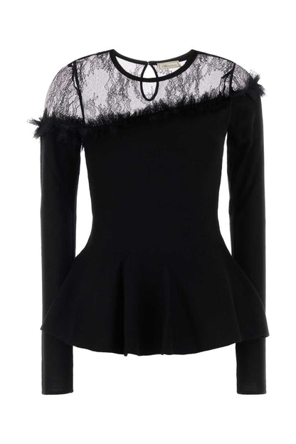 MAGLIA INSERTO PIZZO KNITWEARS