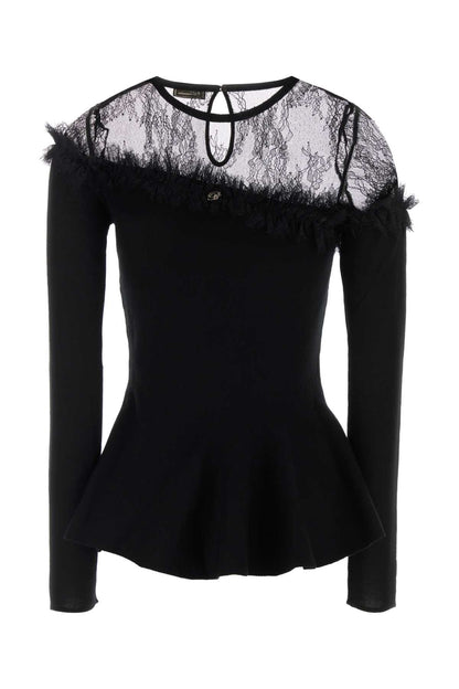 MAGLIA INSERTO PIZZO KNITWEARS