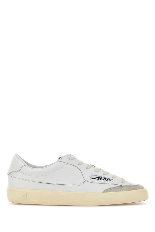 WINDSCAPE LOW MAN UK01 LEATHER/SUEDE WHITE/WHITE SNEAKERS