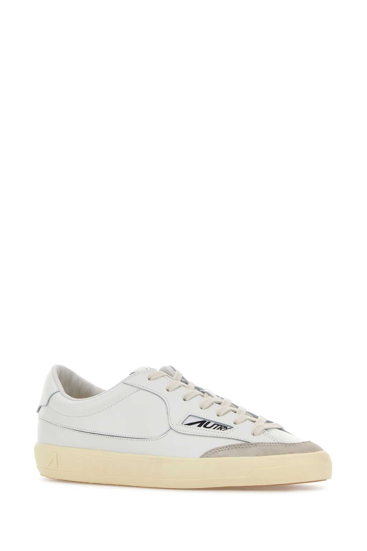 WINDSCAPE LOW MAN UK01 LEATHER/SUEDE WHITE/WHITE SNEAKERS