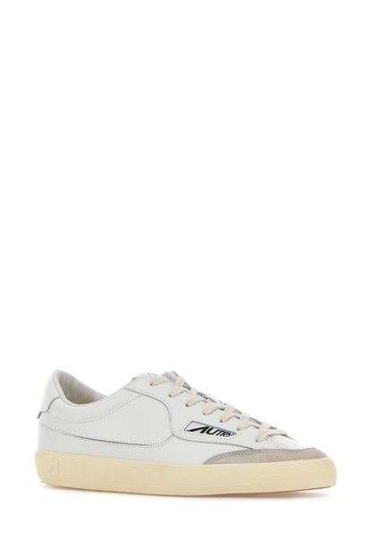 WINDSCAPE LOW MAN UK01 LEATHER/SUEDE WHITE/WHITE SNEAKERS